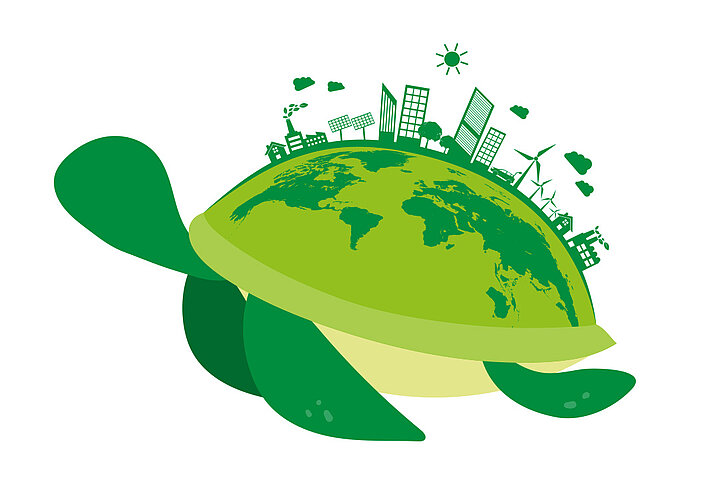 Nachhaltigkeits-Schildkröte